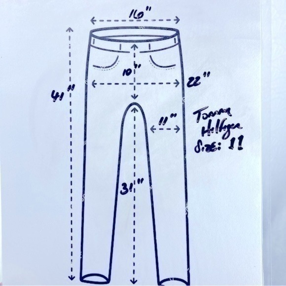 Tommy Hilfiger Vintage Red High Rise Straight Leg 90’s Denim Jean Pants Size 11 - Picture 7 of 7